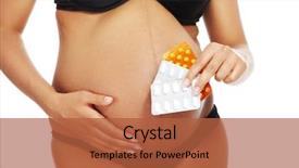  Presentation with pregnant woman - Slide deck having maternal infection - young beautiful pregnant woman holding background and a red colored foreground