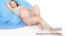  Presentation with pregnant woman - PPT layouts featuring maternal infection - young pregnant woman lying background and a lemonade colored foreground