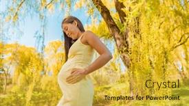  Presentation with maternity - Presentation design consisting of maternity-clothes-pregnancy-asian-pregnant background and a  colored foreground