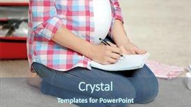  Presentation with maternity - Theme enhanced with maternity hospital at home background and a ocean colored foreground