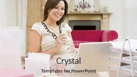  Presentation with home office - Amazing theme having maternity leave - pregnant woman in home office backdrop and a lemonade colored foreground