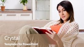  Presentation with pregnant woman - Colorful PPT theme enhanced with student expectations - young pregnant woman at home backdrop and a coral colored foreground