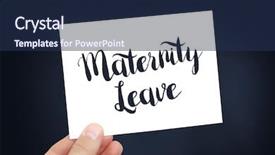  Presentation with leave - PPT theme consisting of maternity leave concept background and a navy blue colored foreground