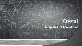  Presentation with chalkboard - Colorful presentation theme enhanced with math - chalkboard with formulas backdrop and a gray colored foreground
