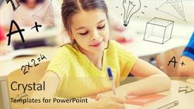  Presentation with math kids - Presentation theme with math - education elementary school learning background and a yellow colored foreground