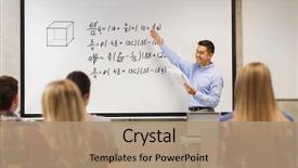  Presentation with math students - Audience pleasing theme consisting of math - education high school mathematics backdrop and a coral colored foreground