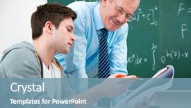  Presentation with math teacher - Audience pleasing PPT theme consisting of math - male student with a teacher backdrop and a seafoam green colored foreground