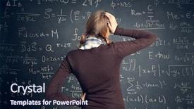  Presentation with mathematics - PPT theme having math - worry student have a problem background and a navy blue colored foreground