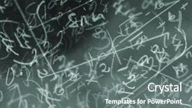  Presentation with math - Beautiful presentation theme featuring math abstract - photocomposition of handwritten mathematical formulas backdrop and a gray colored foreground