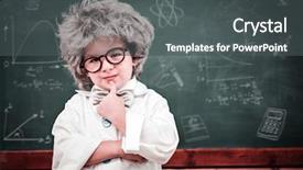  Presentation with math science - PPT theme enhanced with math and science doodles background and a dark gray colored foreground