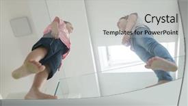  Presentation with smart home - Slides enhanced with math angles - kids having fun standing background and a light gray colored foreground