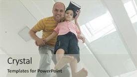  Presentation with kid water glass - Theme with math angles - kids with vr headset standing background and a light gray colored foreground