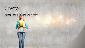  Presentation with holding bucket while water droplet - Audience pleasing presentation theme consisting of blank 3d rendering open book isolated gray background top view backdrop and a white colored foreground