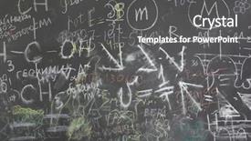  Presentation with chalkboard - Amazing slides having abstract chemistry - grey school chalkboard with many backdrop and a gray colored foreground