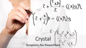  Presentation with mathematics - PPT theme enhanced with mathematical equation over white background background and a white colored foreground