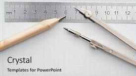  Presentation with geometry - Colorful theme enhanced with math circles - geometry set with compass pencil backdrop and a light gray colored foreground