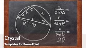  Presentation with chalk sketch - Audience pleasing slide deck consisting of math circles - law of sines explained backdrop and a tawny brown colored foreground