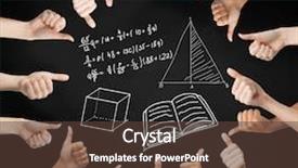  Presentation with black people - PPT layouts consisting of math circles - school education gesture mathematics background and a tawny brown colored foreground