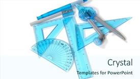  Presentation with math - PPT layouts consisting of math circles - school supplies including rulers triangles background and a  colored foreground