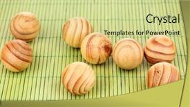  Presentation with bamboo - Beautiful presentation theme featuring math circles - wooden balls on bamboo mat backdrop and a soft green colored foreground