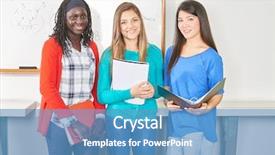  Presentation with math students - PPT layouts consisting of math cooperative - three teenage girls as students background and a  colored foreground