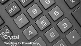 Presentation with calculator - Amazing presentation theme having math decimals - close up of calculator keypad backdrop and a gray colored foreground