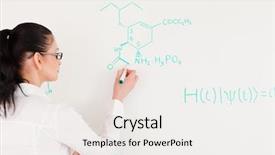  Presentation with organic chemistry reaction formula - Colorful presentation enhanced with math distribution - scientist writing a formula backdrop and a white colored foreground