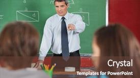  Presentation with math students - PPT layouts having math education - angry male teacher pointing background and a tawny brown colored foreground