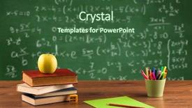  Presentation with back school education - Slides with math education - back to school concept background and a  colored foreground