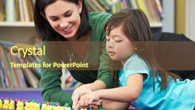  Presentation with elementary - PPT theme having sunrise with incoming ocean rush background and a light gray colored foreground