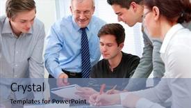  Presentation with math students - Beautiful slide deck featuring math education - teacher with a group backdrop and a seafoam green colored foreground