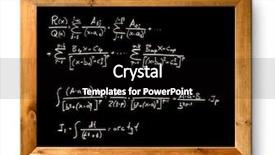  Presentation with blackboard - Cool new theme with math engineering - blackboard with written difficult mathematical backdrop and a black colored foreground