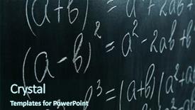  Presentation with math - Slide deck consisting of math equations - school blackboard with formulas background and a wine colored foreground