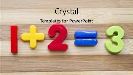  Presentation with example - Presentation consisting of math example with numbers magnets background and a lemonade colored foreground