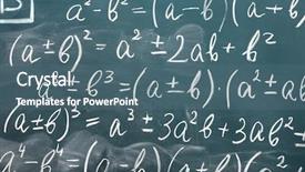  Presentation with math - Theme consisting of math formulas written background and a ocean colored foreground