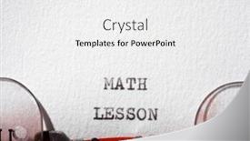  Presentation with math lesson - Presentation theme enhanced with math-lesson-text-written background and a white colored foreground
