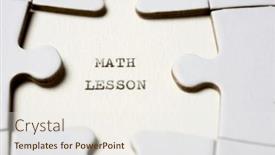  Presentation with math lesson - Presentation theme with math-lesson-text-written background and a sky blue colored foreground