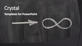  Presentation with limit - Presentation enhanced with math limit - approaching infinity in mathematical symbols background and a dark gray colored foreground