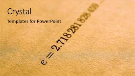  Presentation with number math - Theme having math number e abstract infinity background and a yellow colored foreground