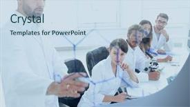  Presentation with glass - Slides having math presentation - behind the glass a scientist background and a sky blue colored foreground