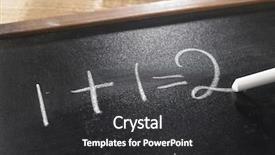 Presentation with chalk - Audience pleasing PPT layouts consisting of math symbols - 1add 1 2 written backdrop and a dark gray colored foreground