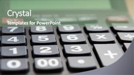  Presentation with stock market abstract business concept - Cool new PPT layouts with math symbols - business concept with accounting calculator backdrop and a seafoam green colored foreground