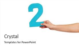  Presentation with number math - Presentation theme with math symbols - female hand holding up background and a white colored foreground