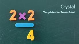  Presentation with math simple - PPT theme consisting of math symbols - several multicolored numbers background and a ocean colored foreground