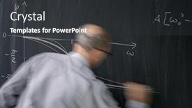  Presentation with math graph - Cool new PPT layouts with math-teacher-drawing-fuction-graph backdrop and a dark gray colored foreground