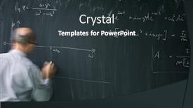  Presentation with math teacher - Beautiful theme featuring math-teacher-drawing-fuction-graph backdrop and a dark gray colored foreground