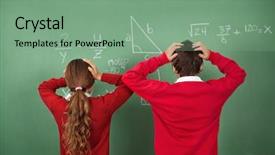  Presentation with math trigonometry - Audience pleasing PPT theme consisting of viruses in blood generalized viral backdrop and a tawny brown colored foreground.