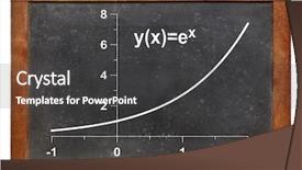  Presentation with slate - Beautiful PPT theme featuring mathematic graph - unlimited growth model backdrop and a dark gray colored foreground