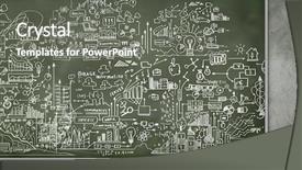  Presentation with chalkboard - PPT theme having mathematic wallpaper - background conceptual image with business background and a gray colored foreground