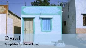  Presentation with village india - Beautiful slides featuring mathematic wallpaper - blue indian house in village backdrop and a light blue colored foreground